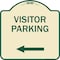 Signmission Reserved Parking Visitor Parking Arrow Pointing Left Heavy-Gauge Alum Sign, 18" x 18", TG-1818-23024 A-DES-TG-1818-23024 - alternate 1